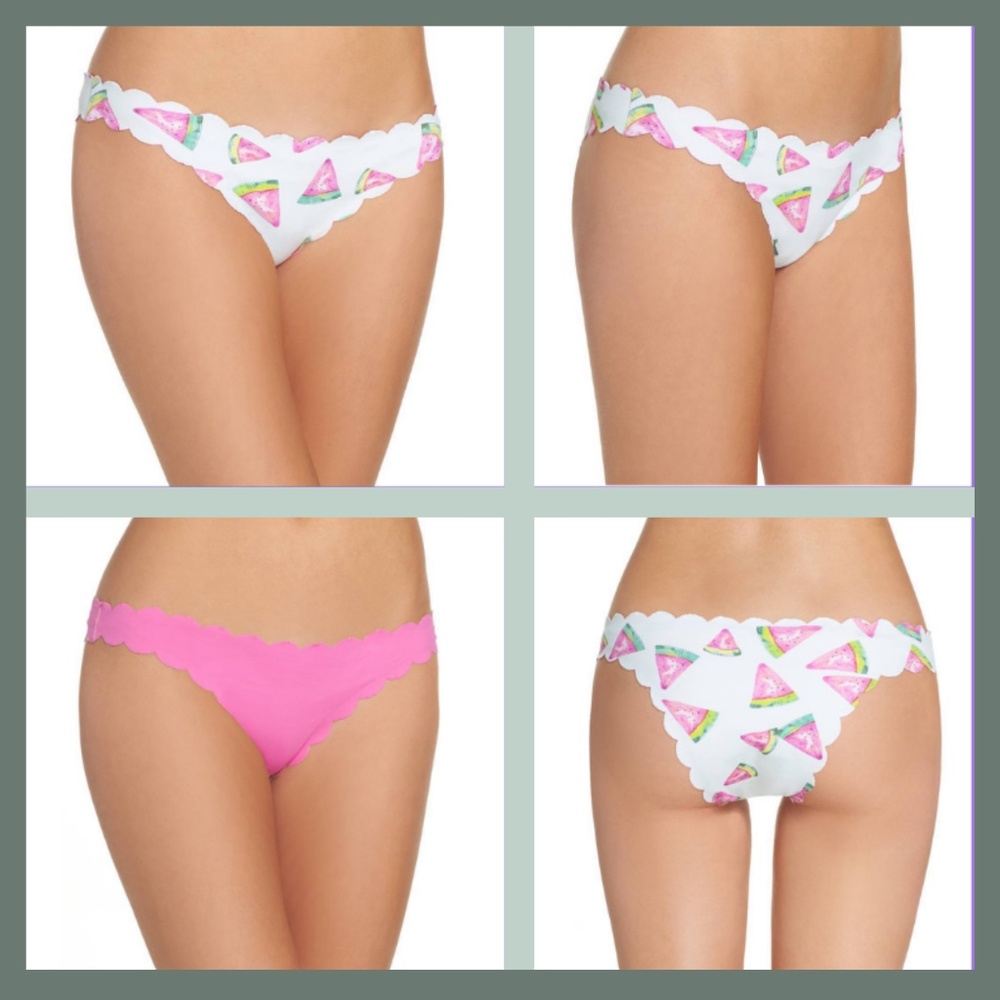 NEW PilyQ Fresca Watermelon Seamless Bikini Bottom